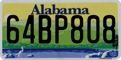 AL license plate 64BP808