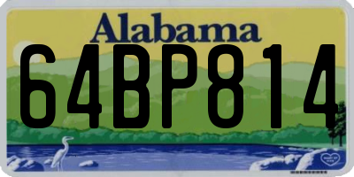 AL license plate 64BP814