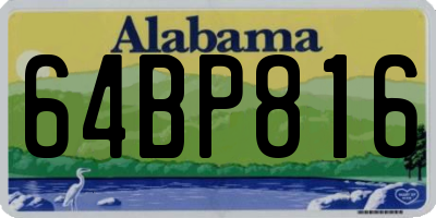 AL license plate 64BP816