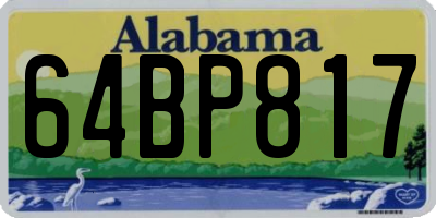 AL license plate 64BP817