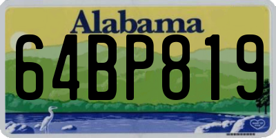 AL license plate 64BP819