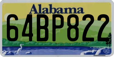 AL license plate 64BP822