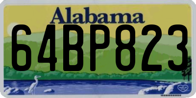 AL license plate 64BP823