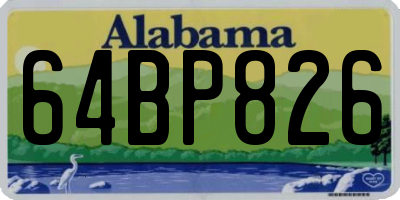 AL license plate 64BP826