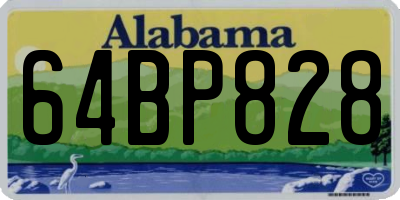 AL license plate 64BP828