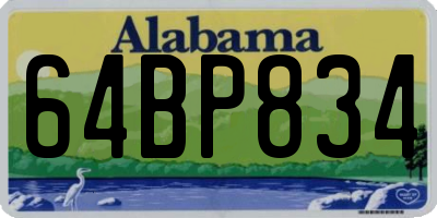 AL license plate 64BP834