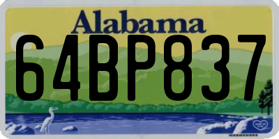 AL license plate 64BP837