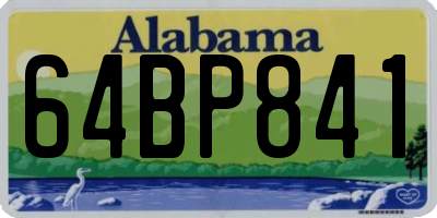 AL license plate 64BP841