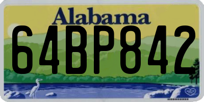 AL license plate 64BP842