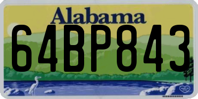 AL license plate 64BP843