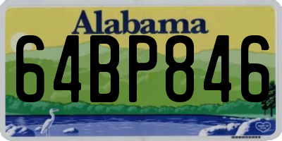 AL license plate 64BP846