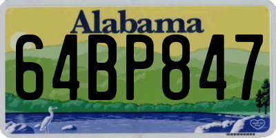 AL license plate 64BP847