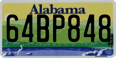AL license plate 64BP848
