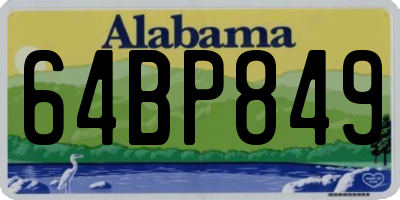AL license plate 64BP849