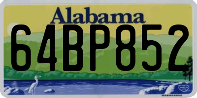 AL license plate 64BP852