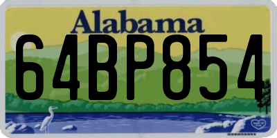 AL license plate 64BP854