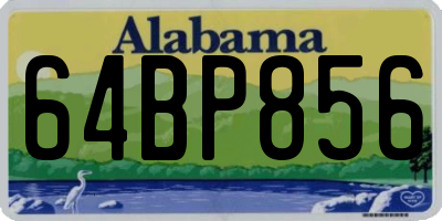 AL license plate 64BP856