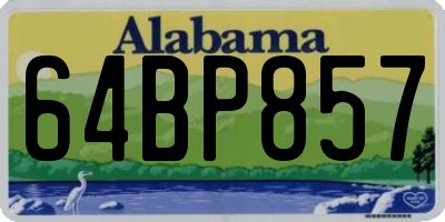 AL license plate 64BP857