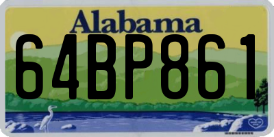 AL license plate 64BP861