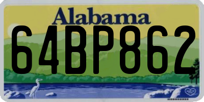 AL license plate 64BP862