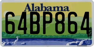 AL license plate 64BP864