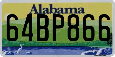 AL license plate 64BP866