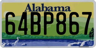 AL license plate 64BP867