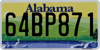 AL license plate 64BP871