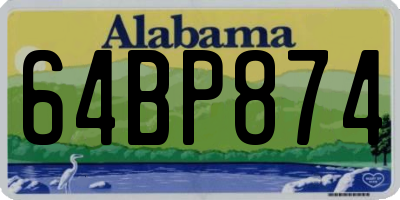 AL license plate 64BP874