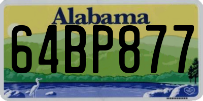 AL license plate 64BP877