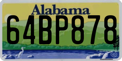 AL license plate 64BP878