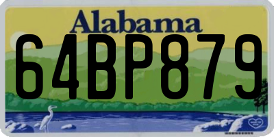 AL license plate 64BP879