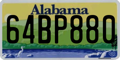 AL license plate 64BP880
