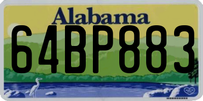 AL license plate 64BP883
