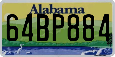 AL license plate 64BP884