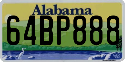 AL license plate 64BP888