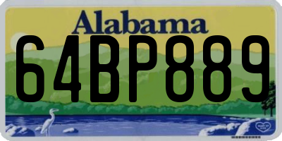AL license plate 64BP889