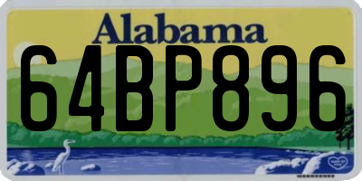 AL license plate 64BP896