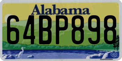 AL license plate 64BP898