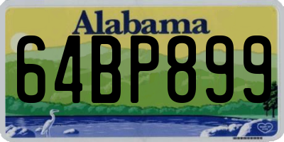 AL license plate 64BP899