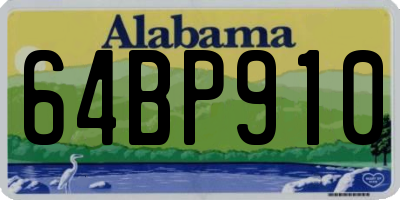 AL license plate 64BP910