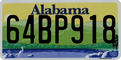 AL license plate 64BP918