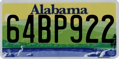 AL license plate 64BP922