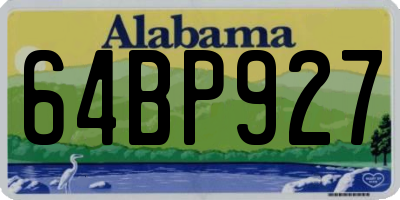 AL license plate 64BP927