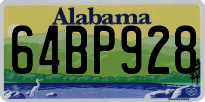 AL license plate 64BP928
