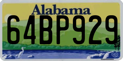 AL license plate 64BP929