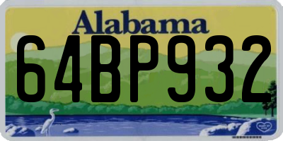 AL license plate 64BP932