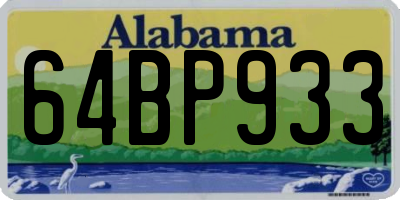 AL license plate 64BP933