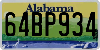 AL license plate 64BP934