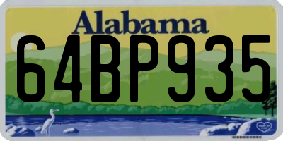 AL license plate 64BP935